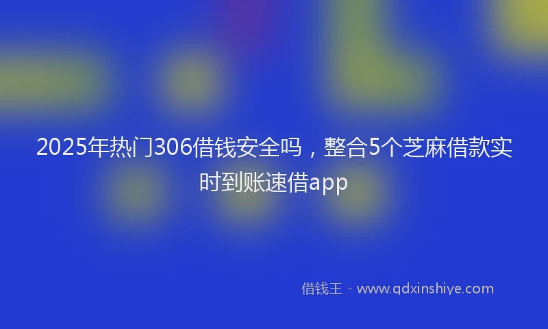 2025年热门306借钱安全吗，整合5个芝麻借款实时到账速借app