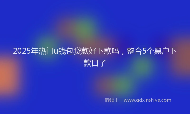 2025年热门u钱包贷款好下款吗，整合5个黑户下款口子