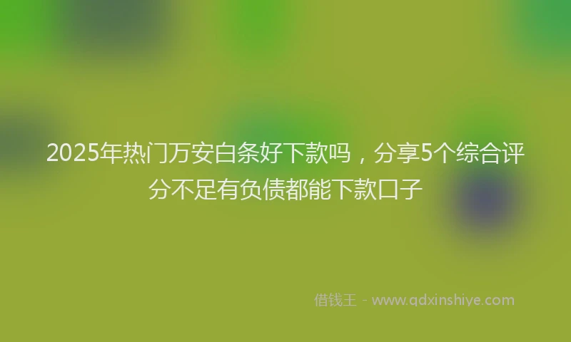 2025年热门万安白条好下款吗，分享5个综合评分不足有负债都能下款口子