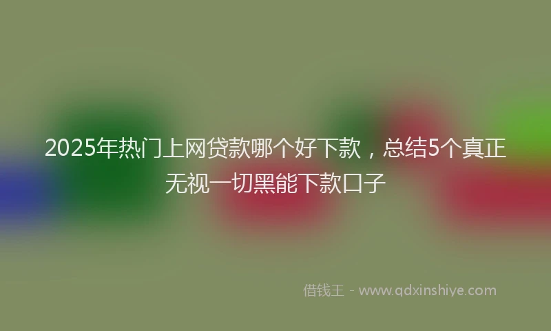 2025年热门上网贷款哪个好下款，总结5个真正无视一切黑能下款口子