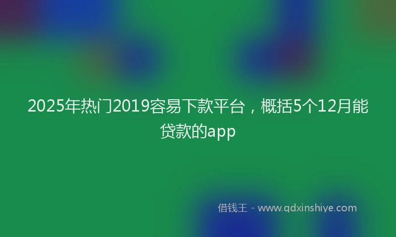2025年热门2019容易下款平台，概括5个12月能贷款的app