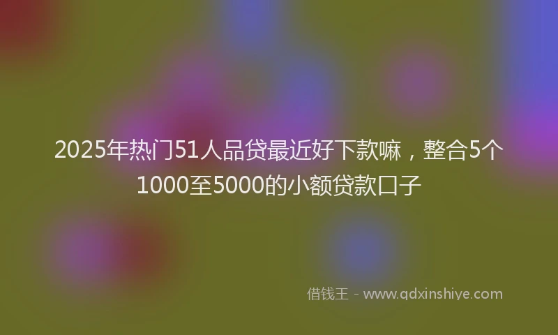 2025年热门51人品贷最近好下款嘛，整合5个1000至5000的小额贷款口子