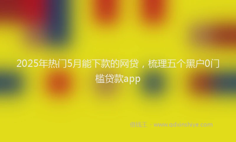 2025年热门5月能下款的网贷，梳理五个黑户0门槛贷款app