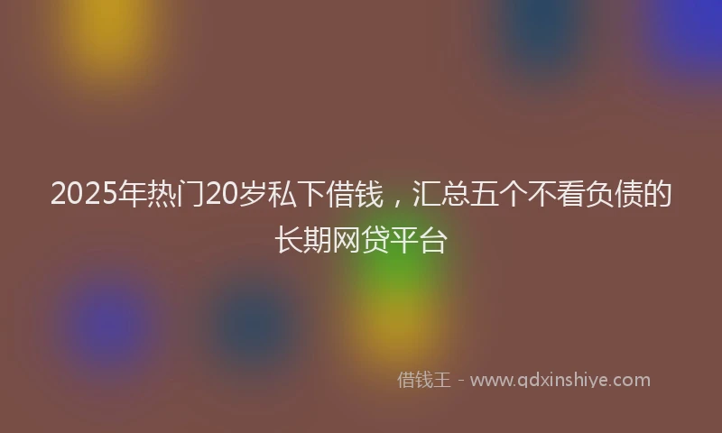 2025年热门20岁私下借钱，汇总五个不看负债的长期网贷平台