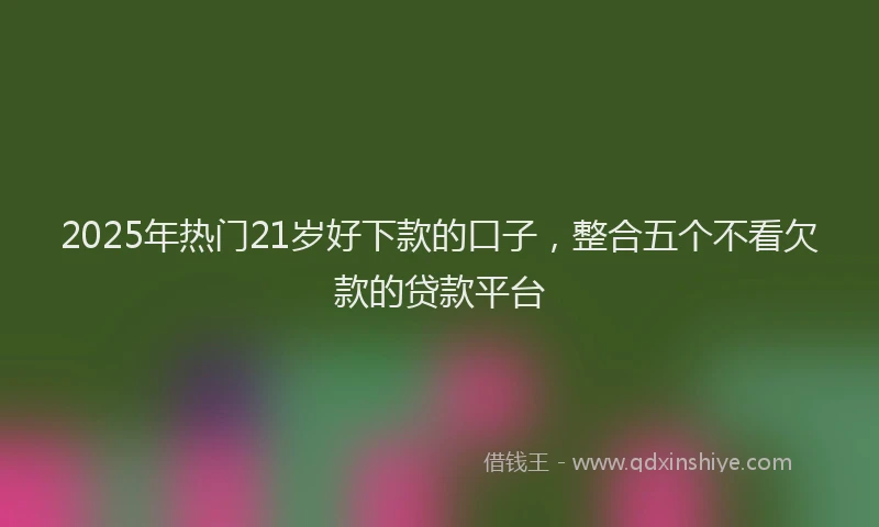2025年热门21岁好下款的口子，整合五个不看欠款的贷款平台