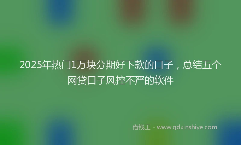 2025年热门1万块分期好下款的口子，总结五个网贷口子风控不严的软件