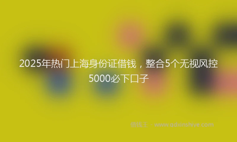 2025年热门上海身份证借钱，整合5个无视风控5000必下口子