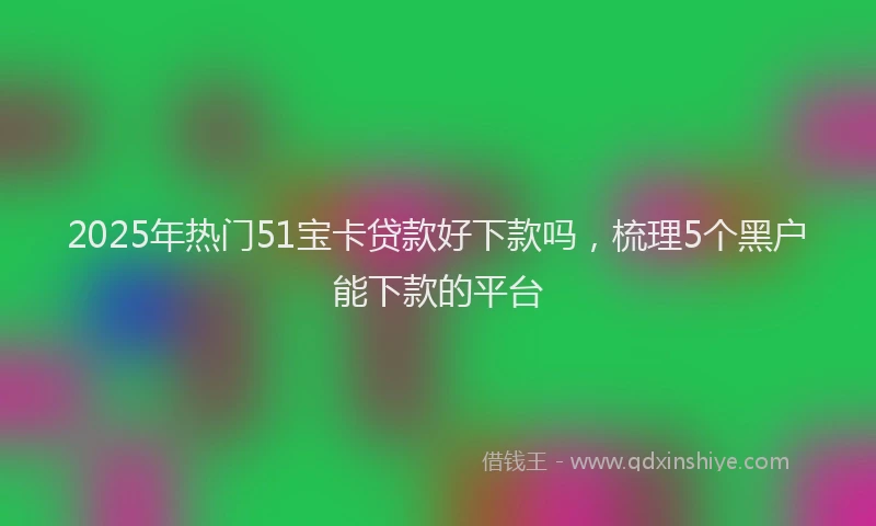 2025年热门51宝卡贷款好下款吗，梳理5个黑户能下款的平台