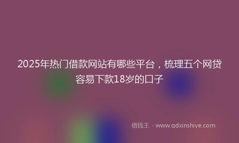 2025年热门借款网站有哪些平台，梳理五个网贷容易下款18岁的口子