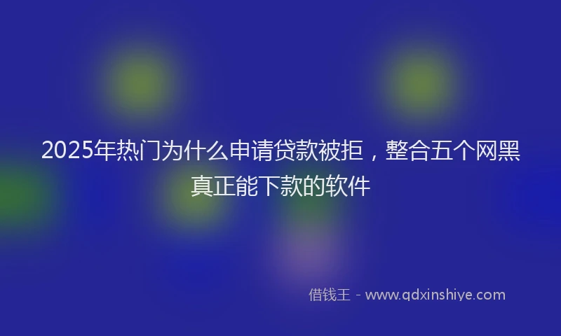 2025年热门为什么申请贷款被拒，整合五个网黑真正能下款的软件