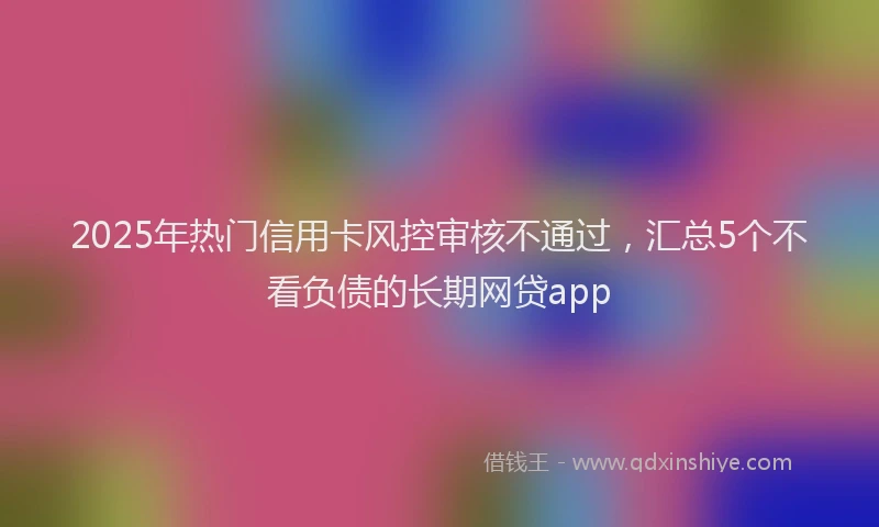 2025年热门信用卡风控审核不通过，汇总5个不看负债的长期网贷app