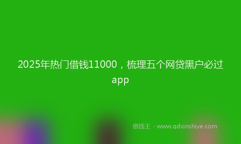 2025年热门借钱11000，梳理五个网贷黑户必过app