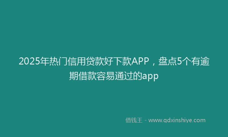 2025年热门信用贷款好下款APP，盘点5个有逾期借款容易通过的app