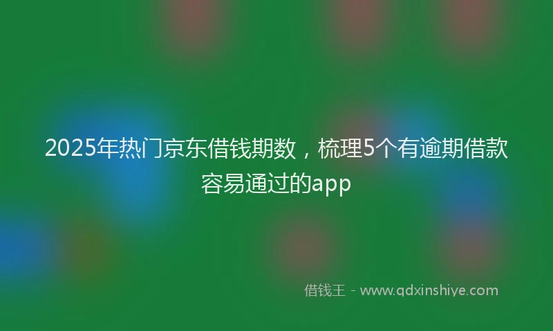 2025年热门京东借钱期数，梳理5个有逾期借款容易通过的app