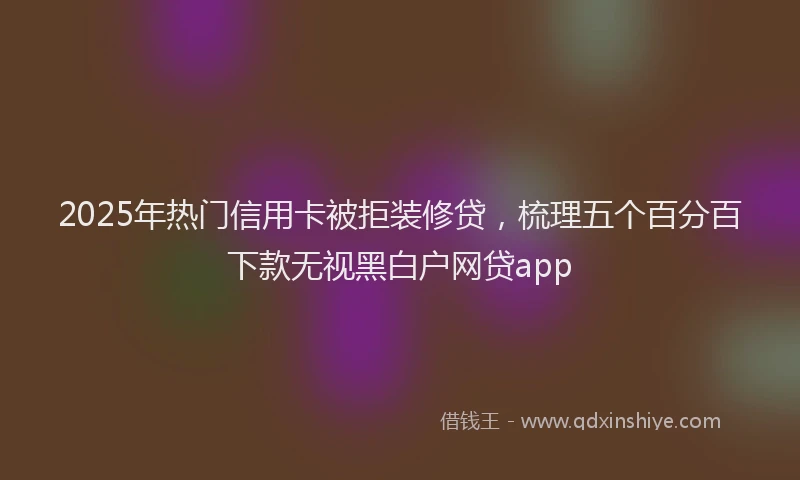 2025年热门信用卡被拒装修贷，梳理五个百分百下款无视黑白户网贷app