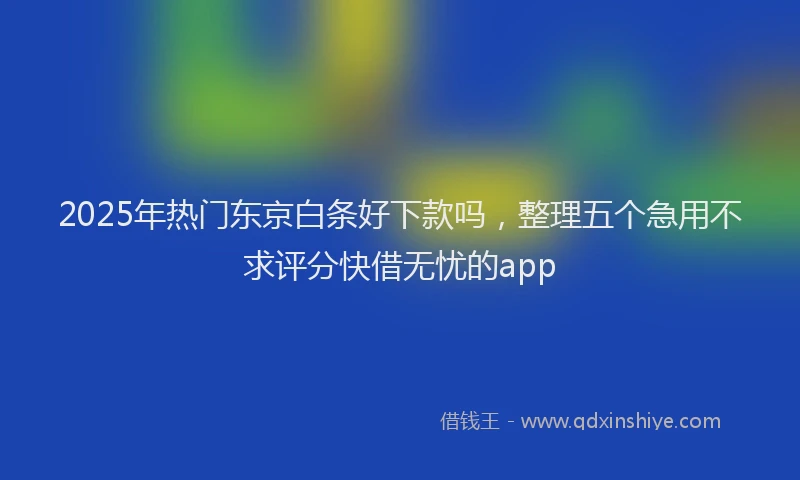 2025年热门东京白条好下款吗，整理五个急用不求评分快借无忧的app