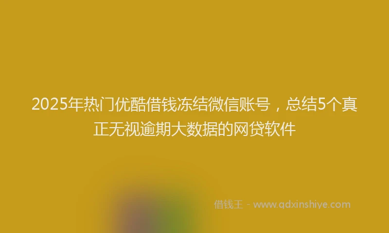 2025年热门优酷借钱冻结微信账号，总结5个真正无视逾期大数据的网贷软件