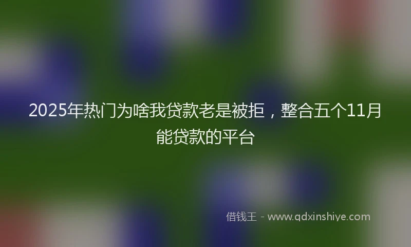 2025年热门为啥我贷款老是被拒，整合五个11月能贷款的平台
