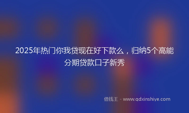 2025年热门你我贷现在好下款么，归纳5个高能分期贷款口子新秀