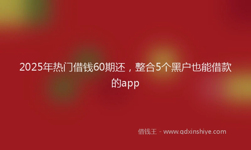 2025年热门借钱60期还，整合5个黑户也能借款的app