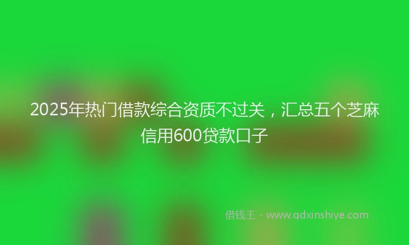 2025年热门借款综合资质不过关，汇总五个芝麻信用600贷款口子