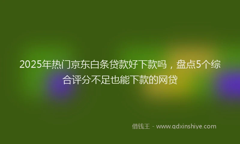 2025年热门京东白条贷款好下款吗，盘点5个综合评分不足也能下款的网贷
