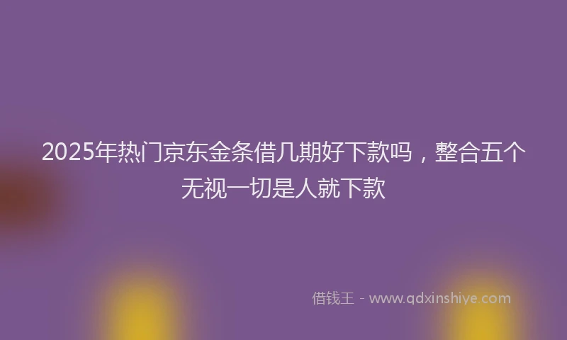 2025年热门京东金条借几期好下款吗，整合五个无视一切是人就下款