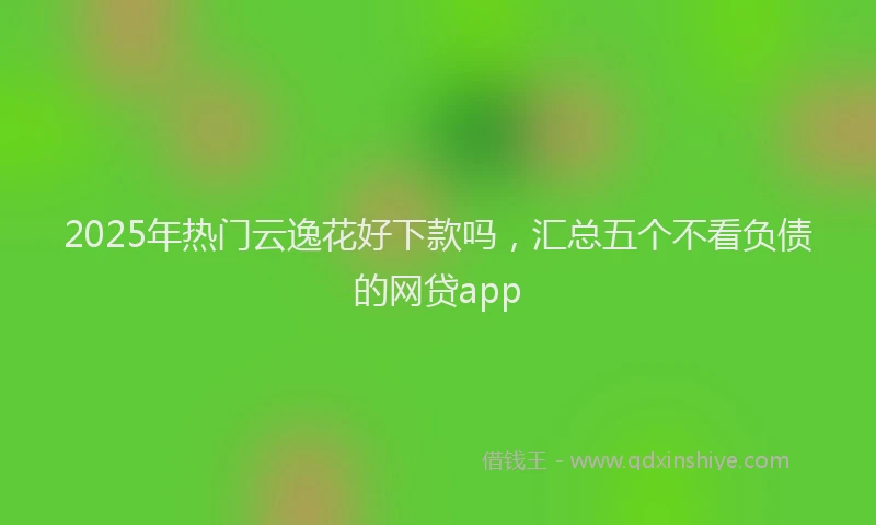 2025年热门云逸花好下款吗，汇总五个不看负债的网贷app