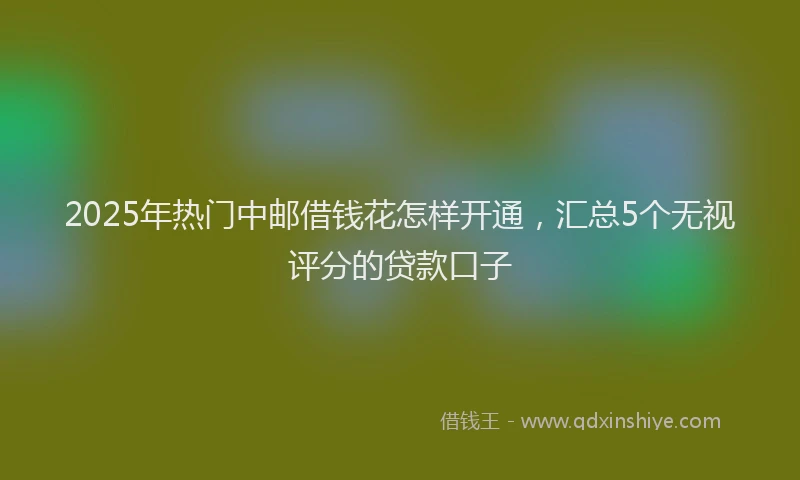 2025年热门中邮借钱花怎样开通，汇总5个无视评分的贷款口子