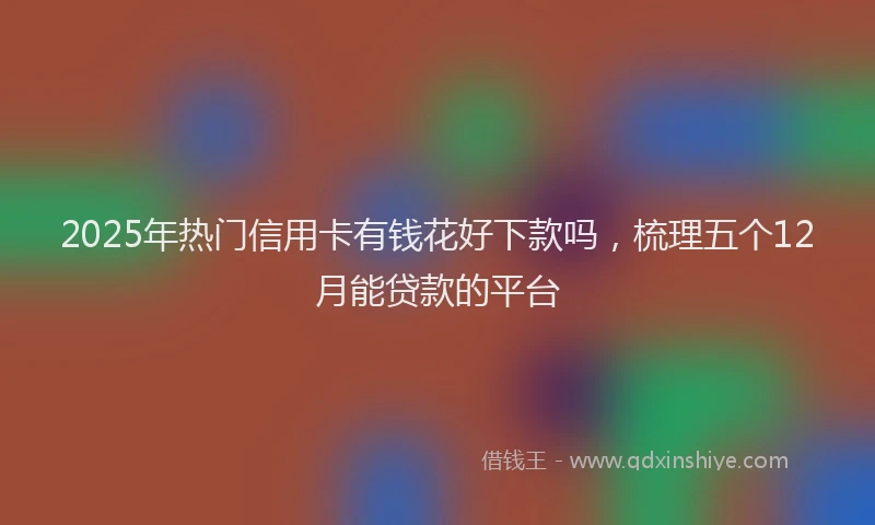2025年热门信用卡有钱花好下款吗，梳理五个12月能贷款的平台