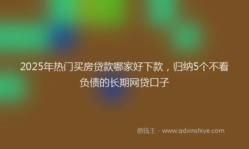 2025年热门买房贷款哪家好下款，归纳5个不看负债的长期网贷口子