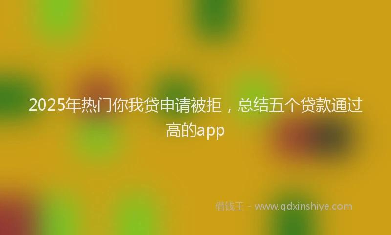 2025年热门你我贷申请被拒，总结五个贷款通过高的app