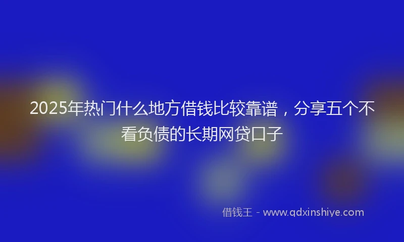 2025年热门什么地方借钱比较靠谱，分享五个不看负债的长期网贷口子