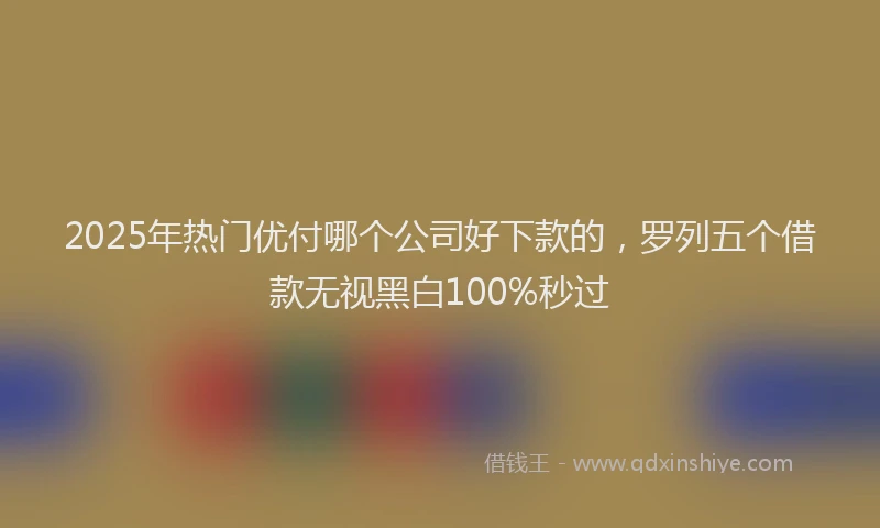 2025年热门优付哪个公司好下款的，罗列五个借款无视黑白100%秒过