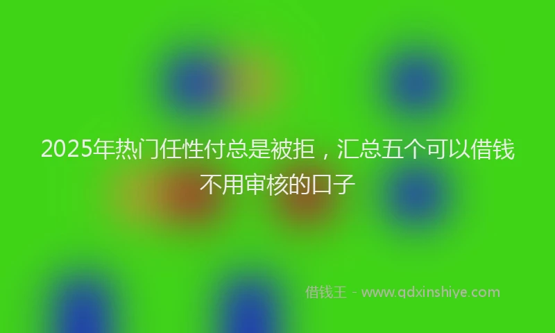 2025年热门任性付总是被拒，汇总五个可以借钱不用审核的口子