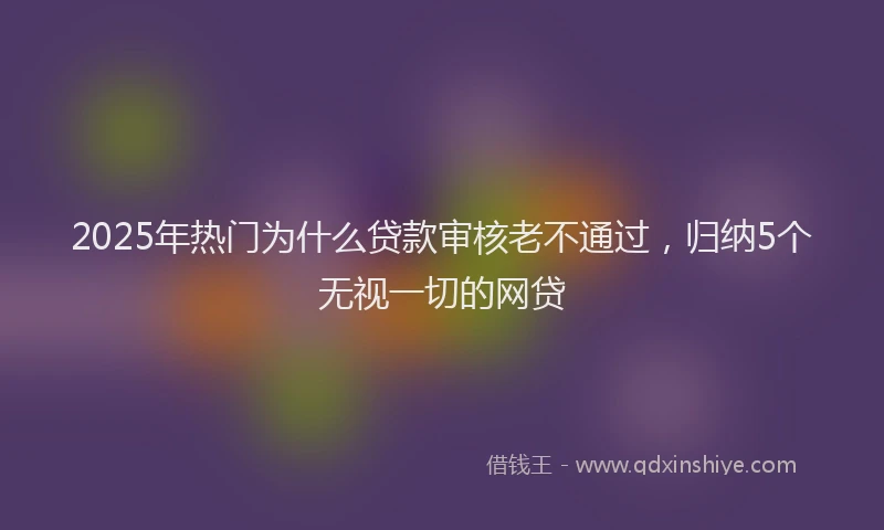 2025年热门为什么贷款审核老不通过，归纳5个无视一切的网贷
