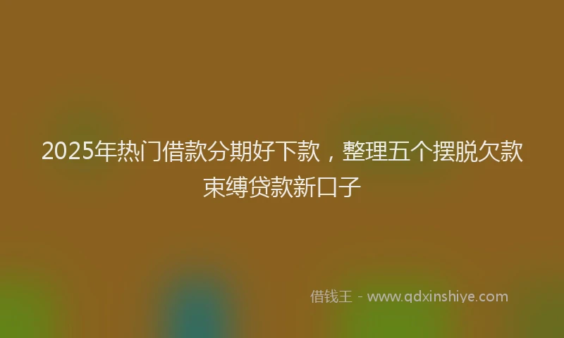 2025年热门借款分期好下款，整理五个摆脱欠款束缚贷款新口子
