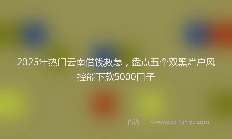 2025年热门云南借钱救急，盘点五个双黑烂户风控能下款5000口子