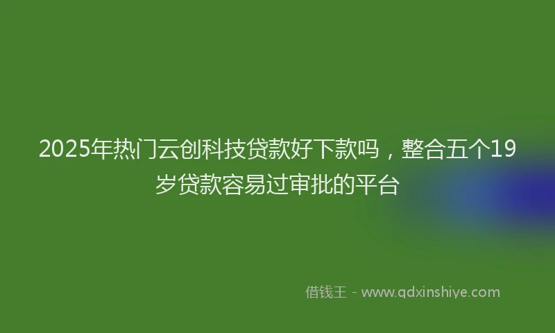 2025年热门云创科技贷款好下款吗，整合五个19岁贷款容易过审批的平台