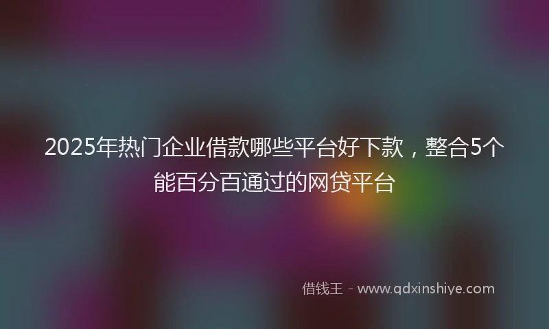 2025年热门企业借款哪些平台好下款，整合5个能百分百通过的网贷平台