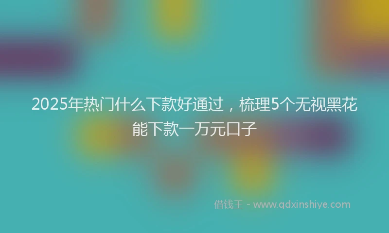 2025年热门什么下款好通过，梳理5个无视黑花能下款一万元口子