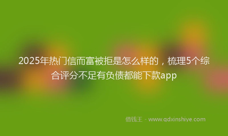 2025年热门信而富被拒是怎么样的，梳理5个综合评分不足有负债都能下款app