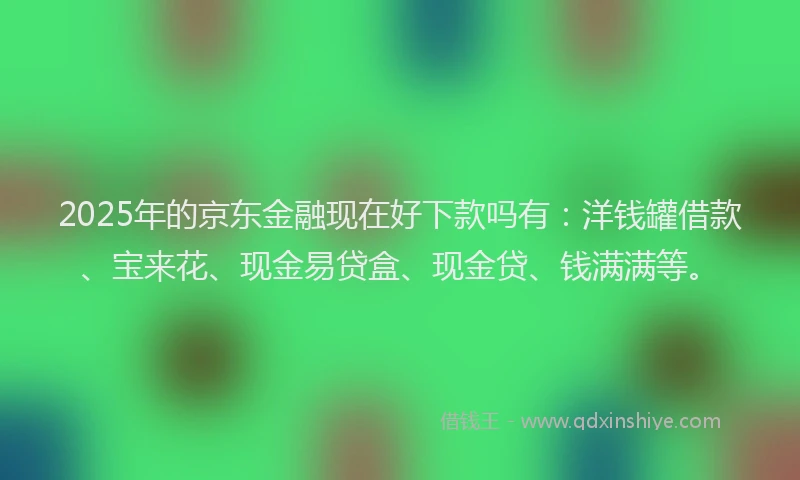 2025年的京东金融现在好下款吗有：洋钱罐借款、宝来花、现金易贷盒、现金贷、钱满满等。