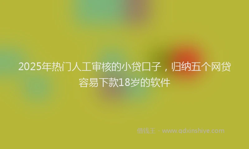 2025年热门人工审核的小贷口子，归纳五个网贷容易下款18岁的软件
