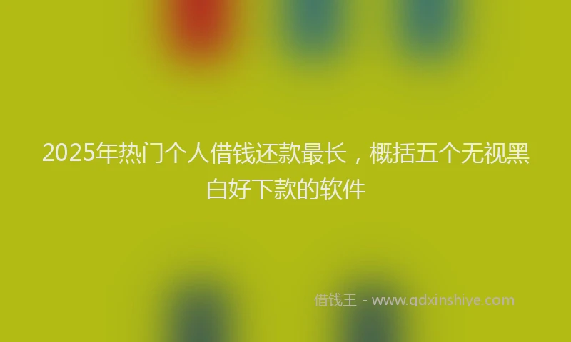 2025年热门个人借钱还款最长，概括五个无视黑白好下款的软件