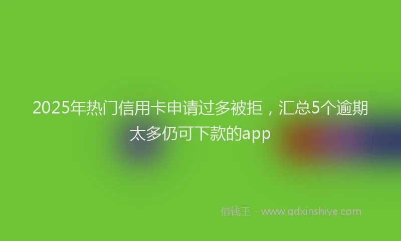 2025年热门信用卡申请过多被拒，汇总5个逾期太多仍可下款的app