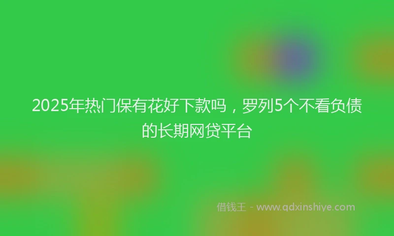 2025年热门保有花好下款吗，罗列5个不看负债的长期网贷平台