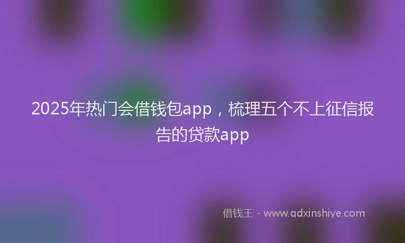 2025年热门会借钱包app，梳理五个不上征信报告的贷款app