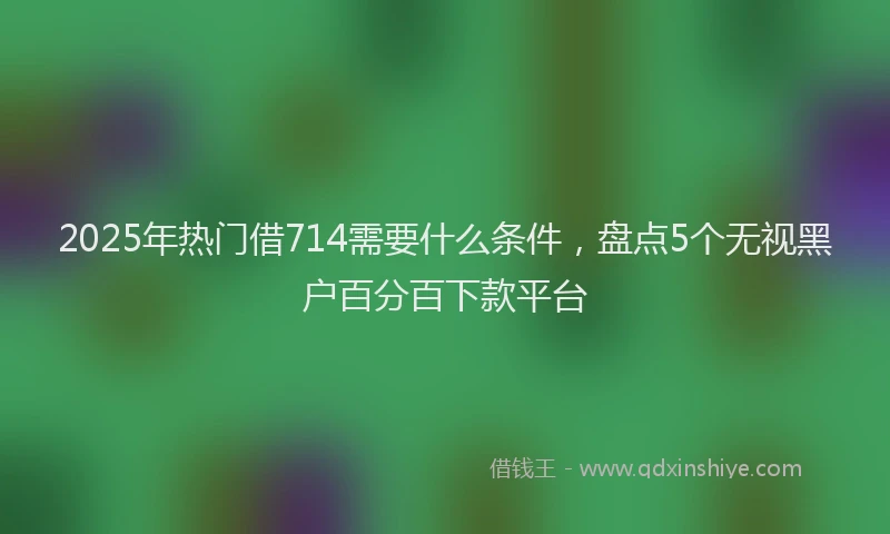 2025年热门借714需要什么条件，盘点5个无视黑户百分百下款平台