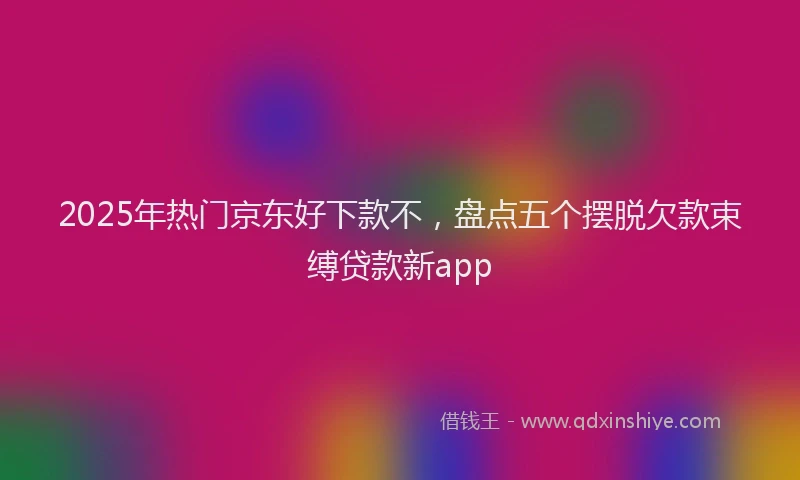 2025年热门京东好下款不，盘点五个摆脱欠款束缚贷款新app